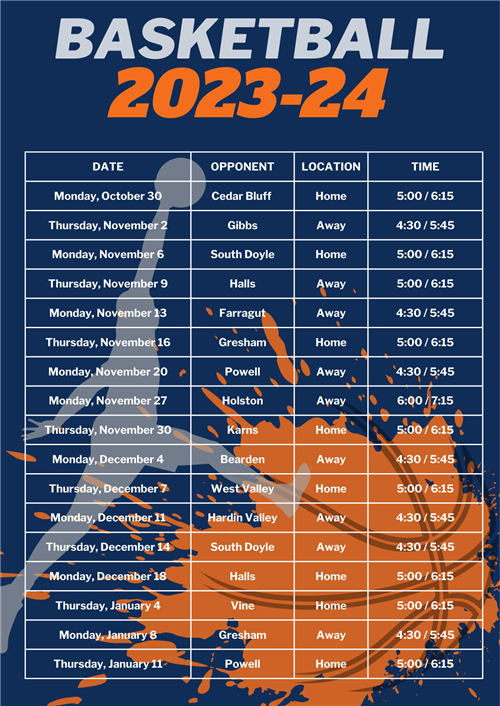 Basketball Schedule